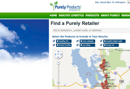 Purely Products Dealer Locator