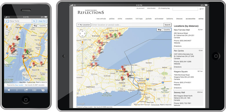 Beautiful on mobile devices as well as standard web browsers